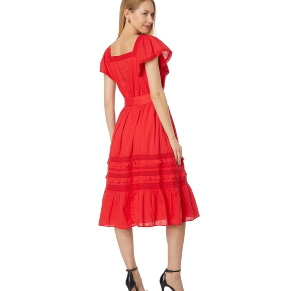 Draper James Red Tie Waist Peasant Dress NWT size XXL - Picture 2 of 16